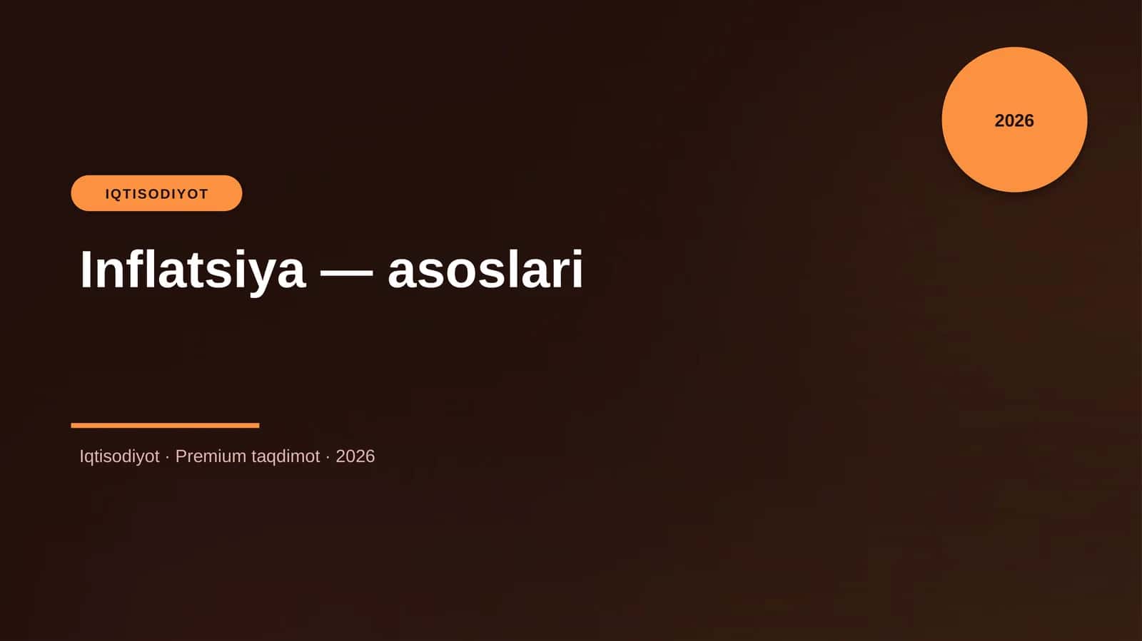 Inflatsiya — asoslari 1