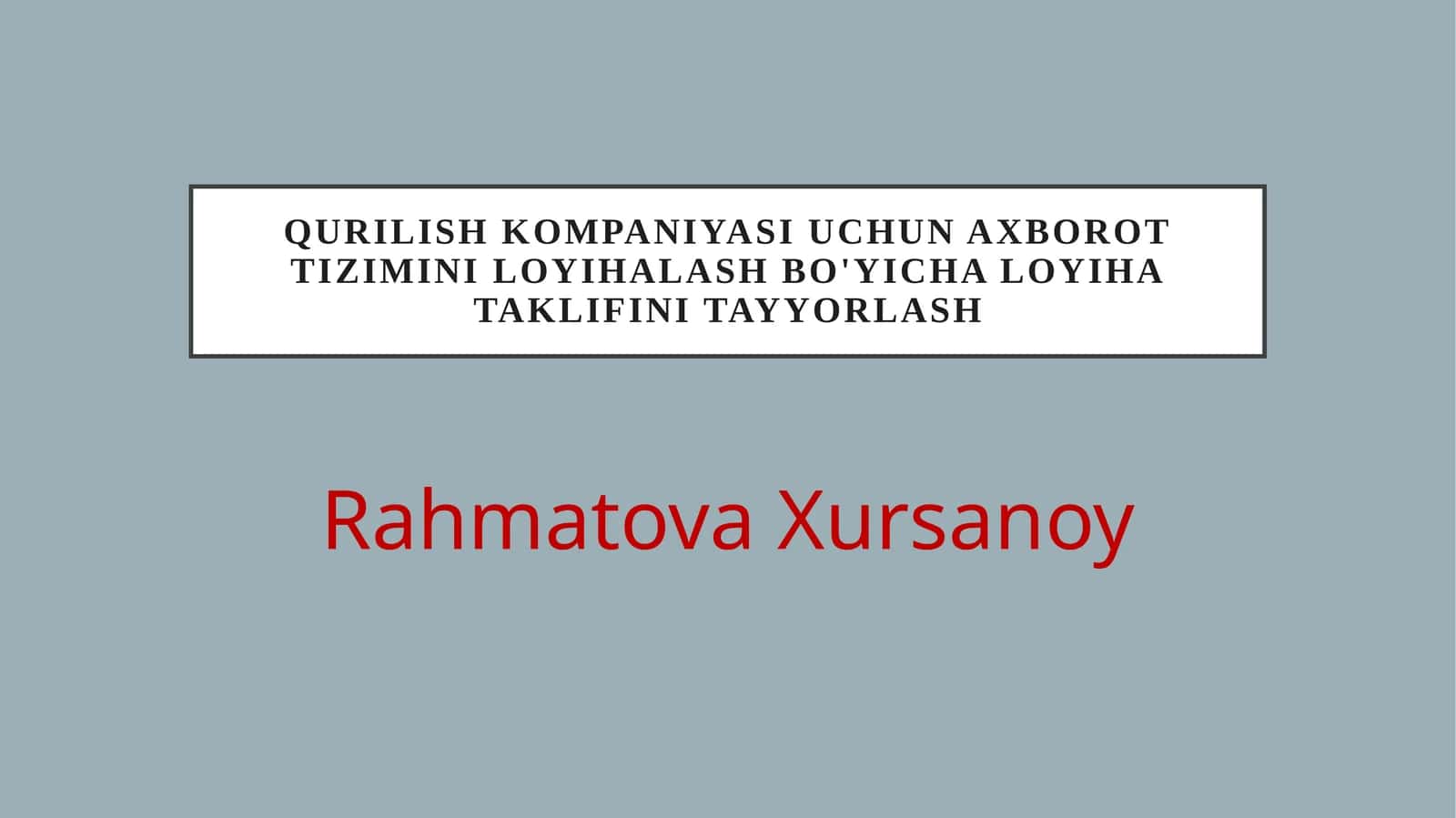 Axborot tizimi 1