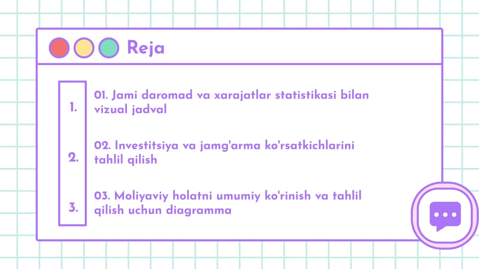 Jami Daromad va Xarajatlar Statistikasi 1