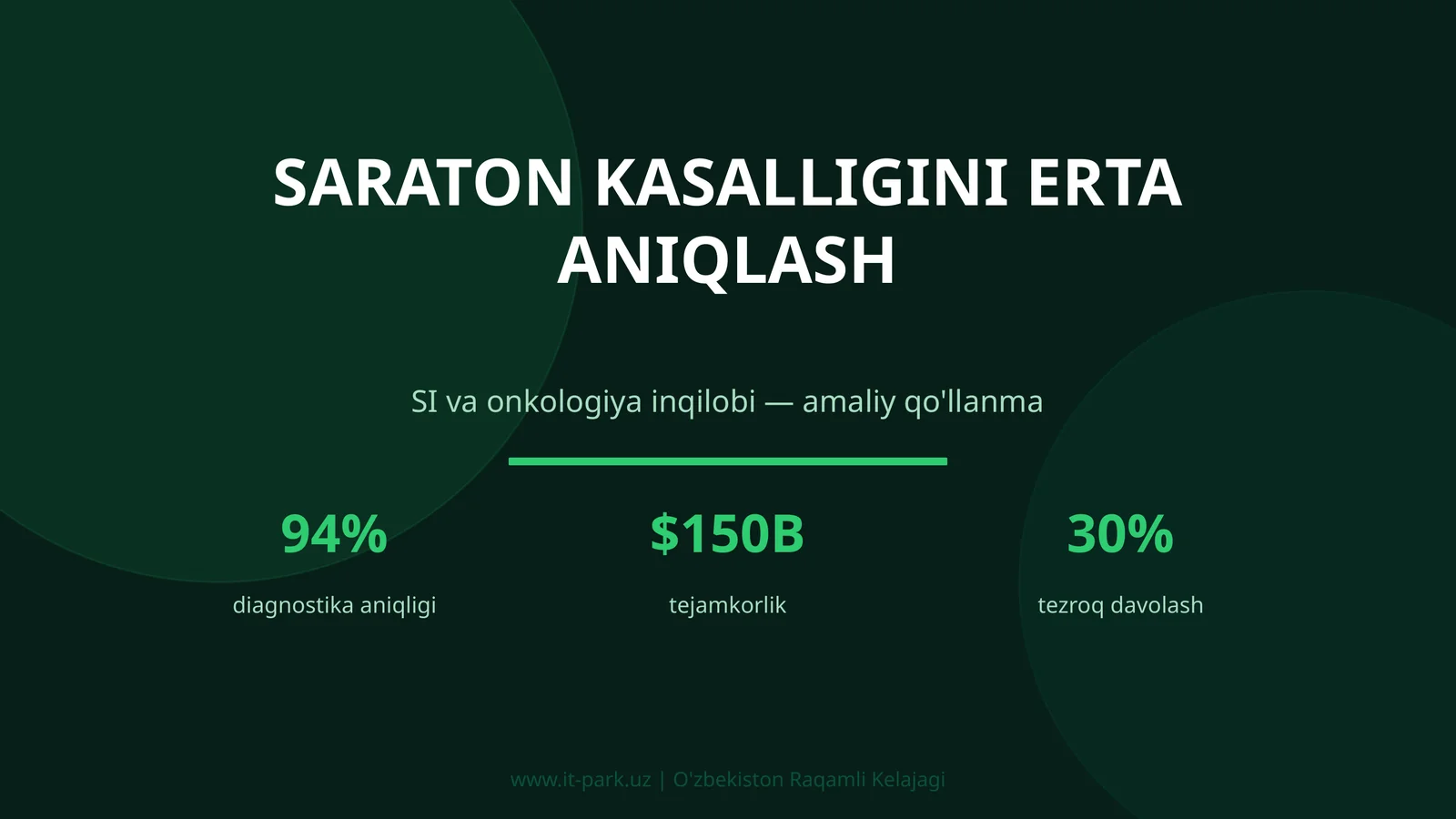 Saraton kasalligini erta aniqlash 1