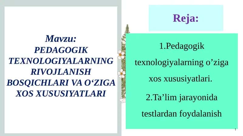 Pedagogik Texnologiyalarning Rivojlanish Bosqichlari Va O‘zigaxos Xususiyatlari 1