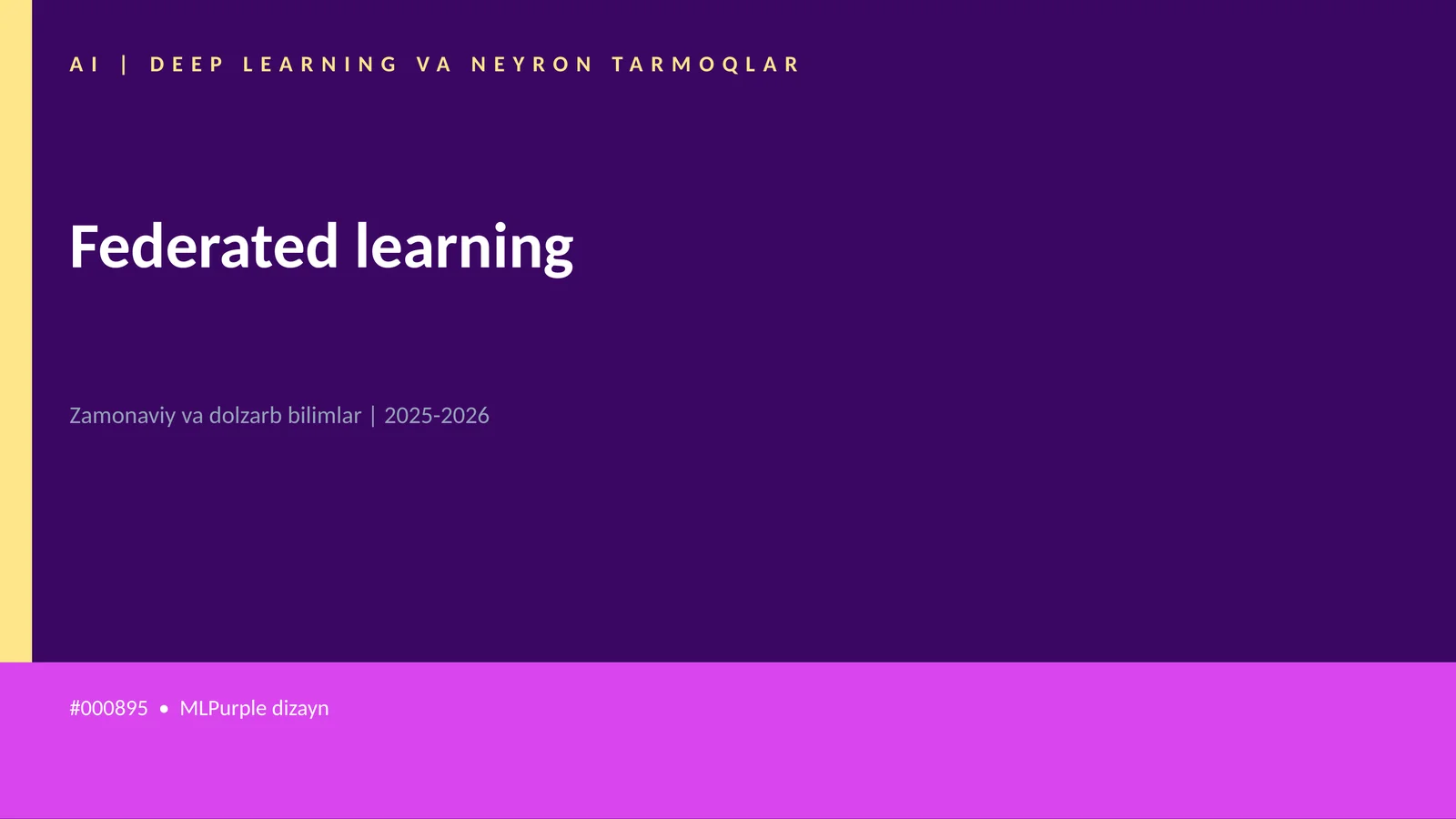 Federated learning 1