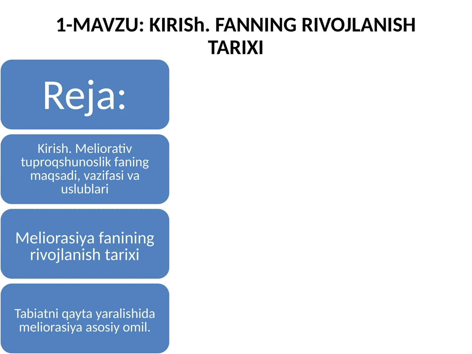 KIRISh. FANNING RIVOJLANISH TARIXI 1