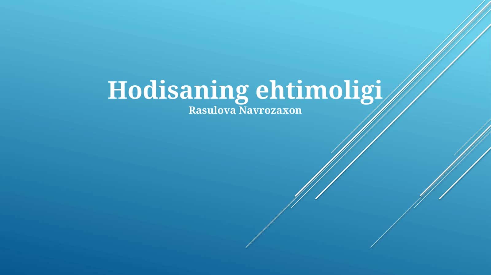 Hodisaning ehtimoligi 1