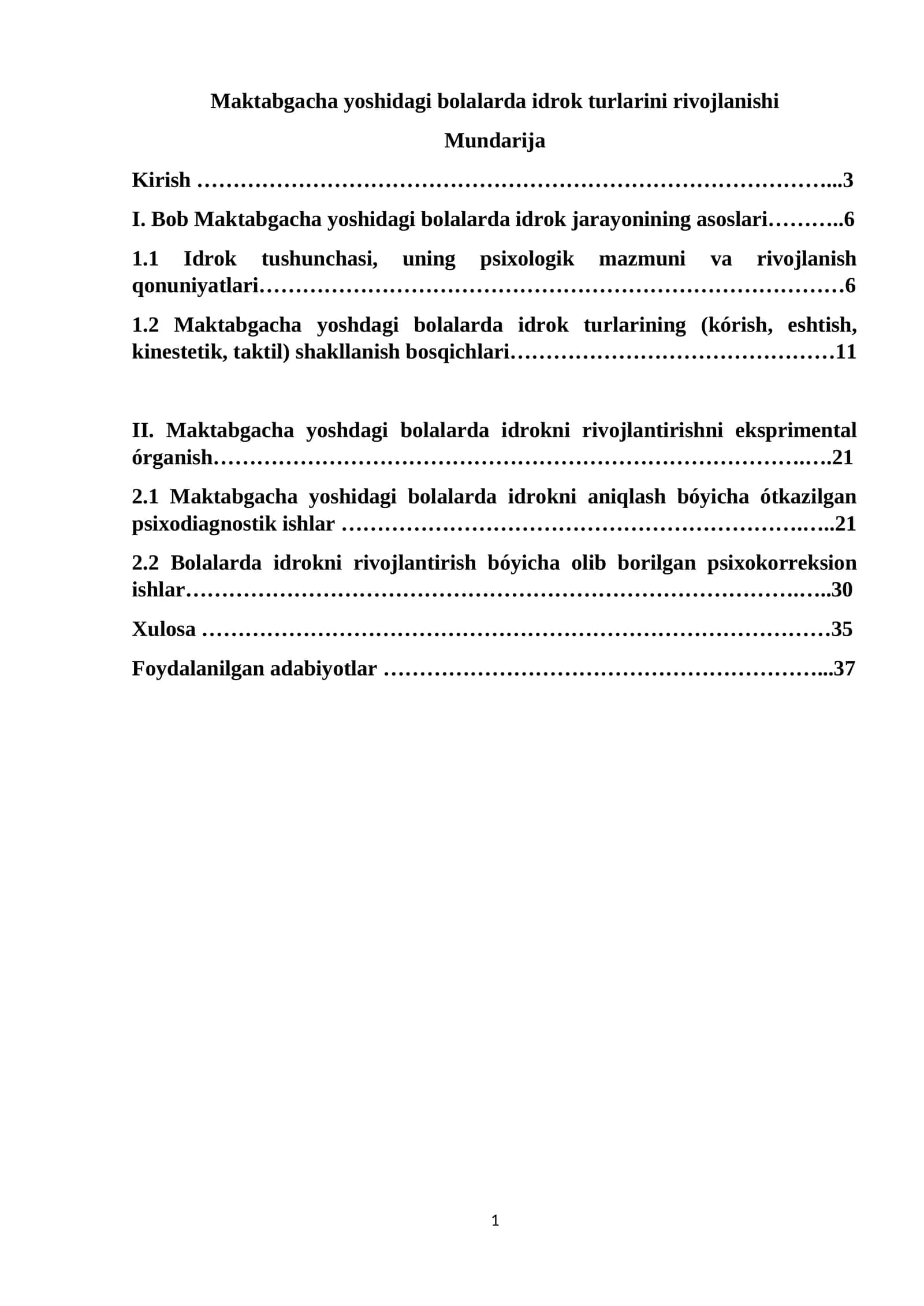 Maktabgacha yoshidagi bolalarda idrok turlarini rivojlanishi 1