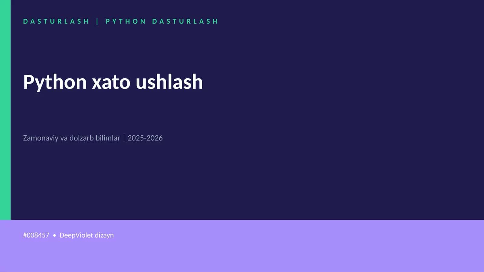 Python xato ushlash 1