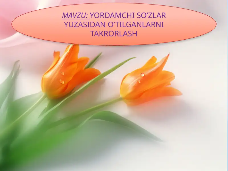 Yordamchi So’zlar 1