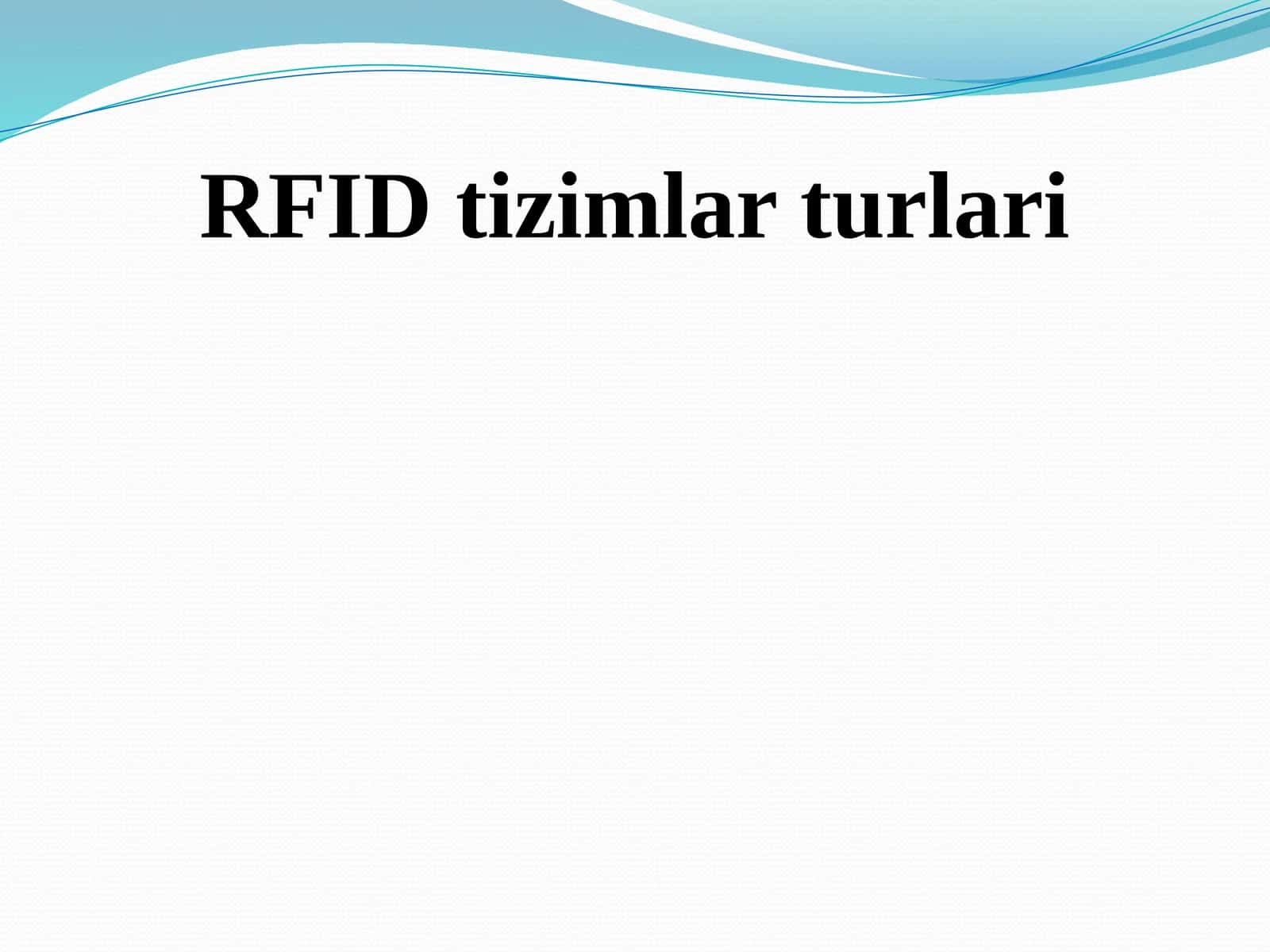 RFID tizimlari 1
