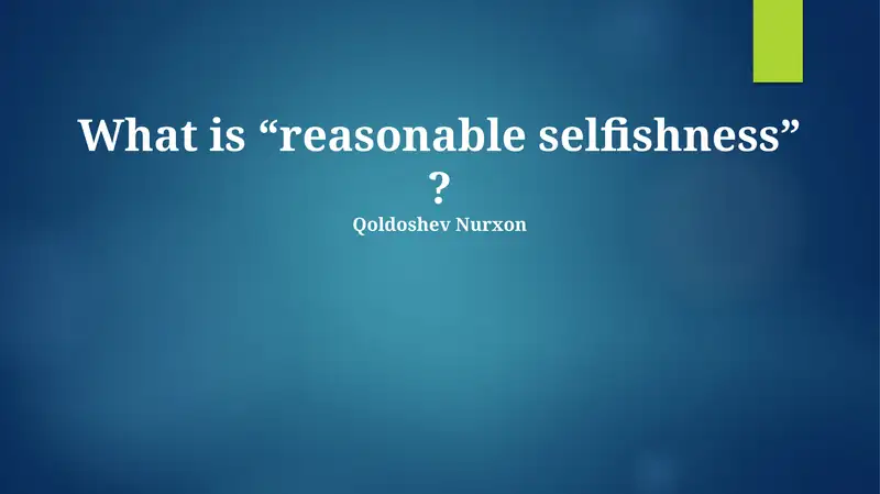 Balancing Self and Others 1