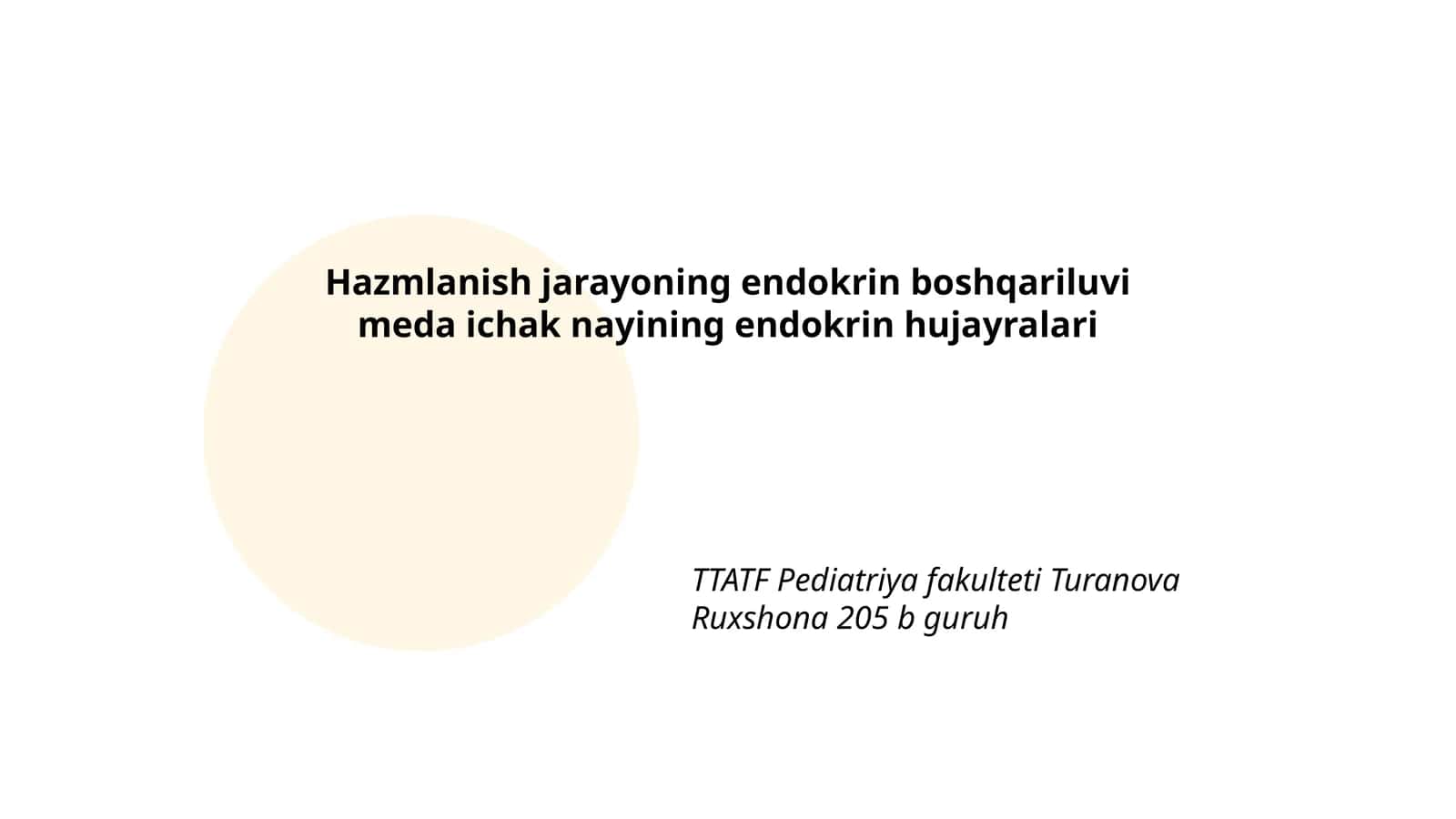 Hazmlanish jarayoning endokrin boshqariluvi meda ichak nayining endokrin hujayralari 1