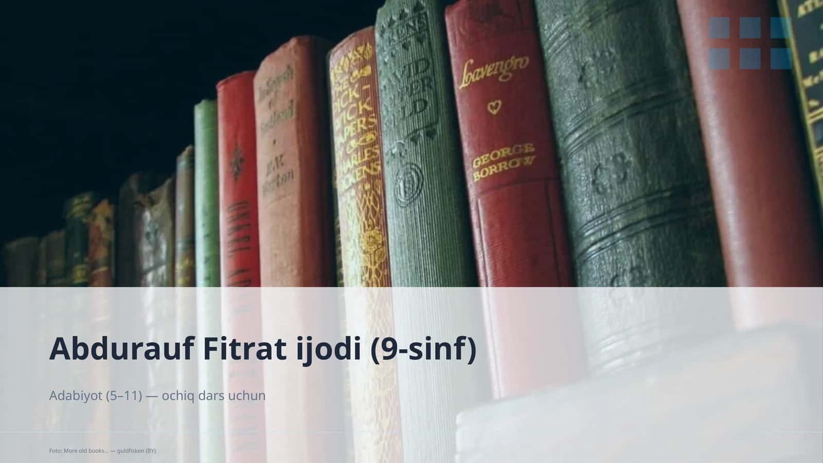 Abdurauf Fitrat ijodi (9-sinf) 1