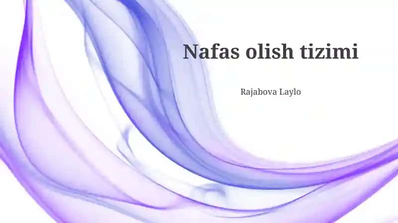 Nafas olish tizimi