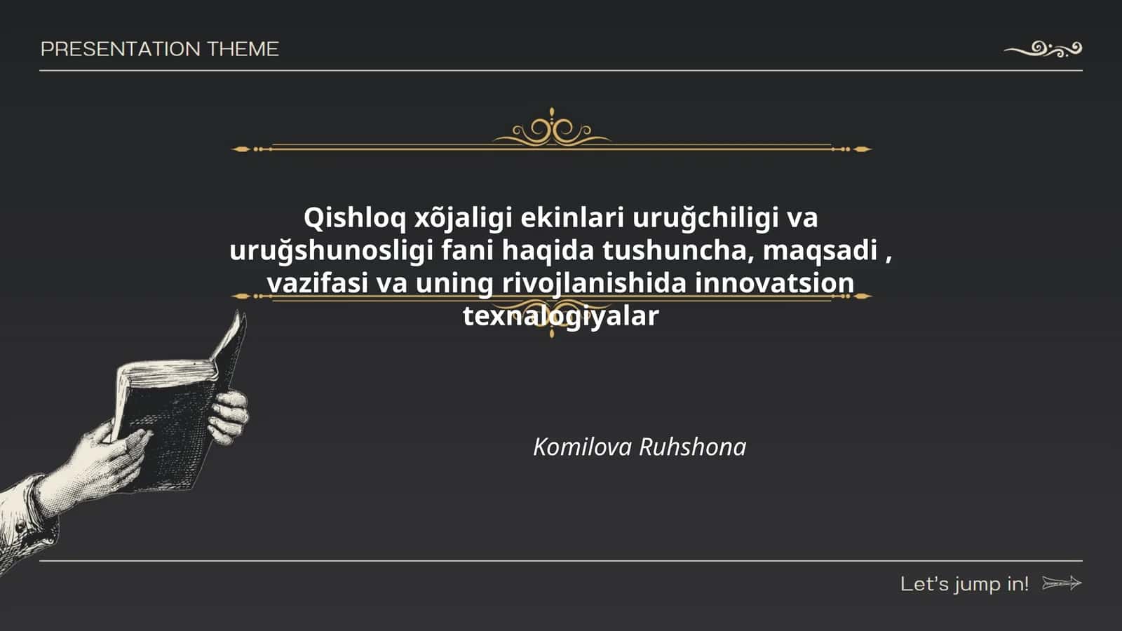 Qishloq xõjaligi ekinlari uruğchiligi va uruğshunosligi fani 1