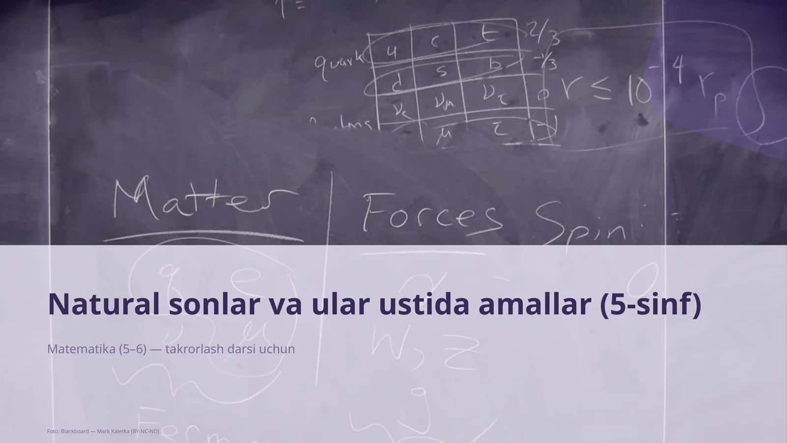 Natural sonlar va ular ustida amallar (5-sinf) 1