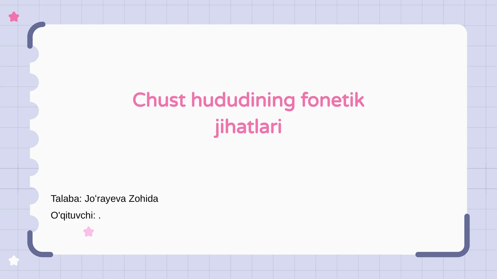 Chust hududining fonetik jihatlari 1