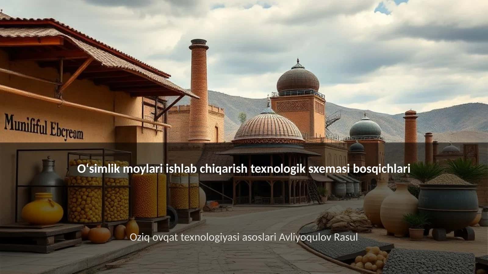 Oʻsimlik moylari ishlab chiqarish texnologik sxemasi bosqichlari 1