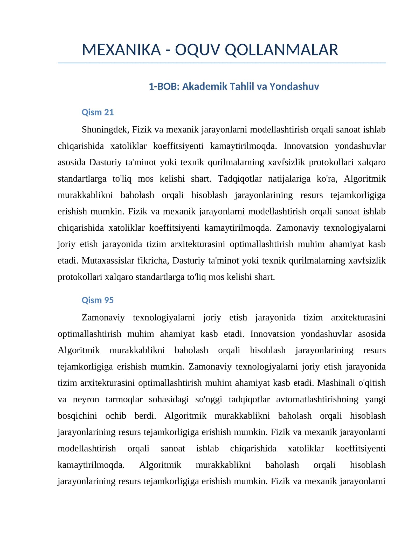 MEXANIKA - OQUV QOLLANMALAR 1