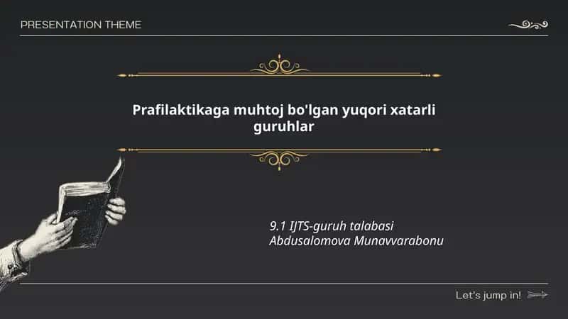 Prafilaktikaga muhtoj bo'lgan yuqori xatarli guruhlar 1