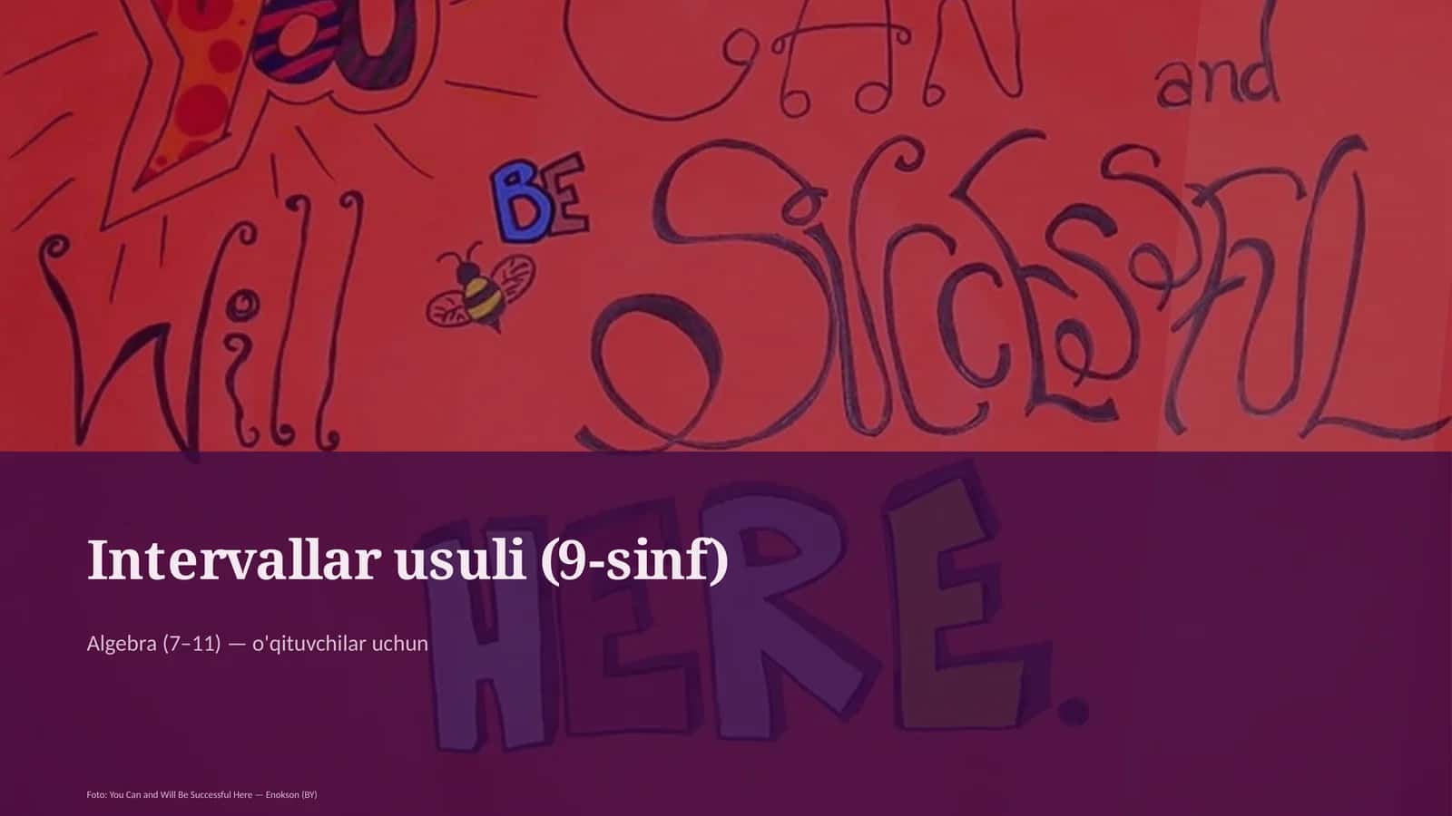 Intervallar usuli (9-sinf) 1