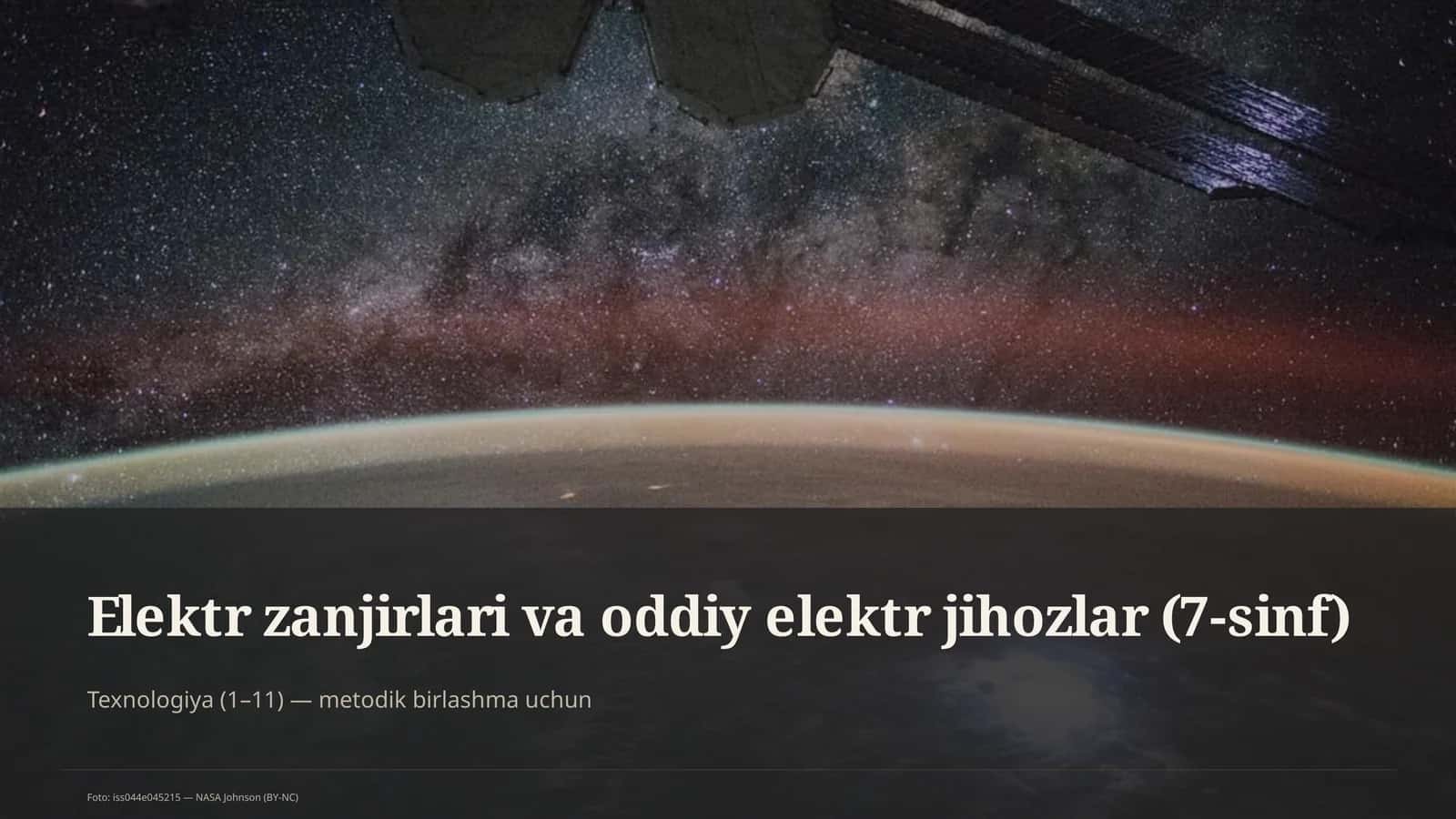 Elektr zanjirlari va oddiy elektr jihozlar (7-sinf) 1