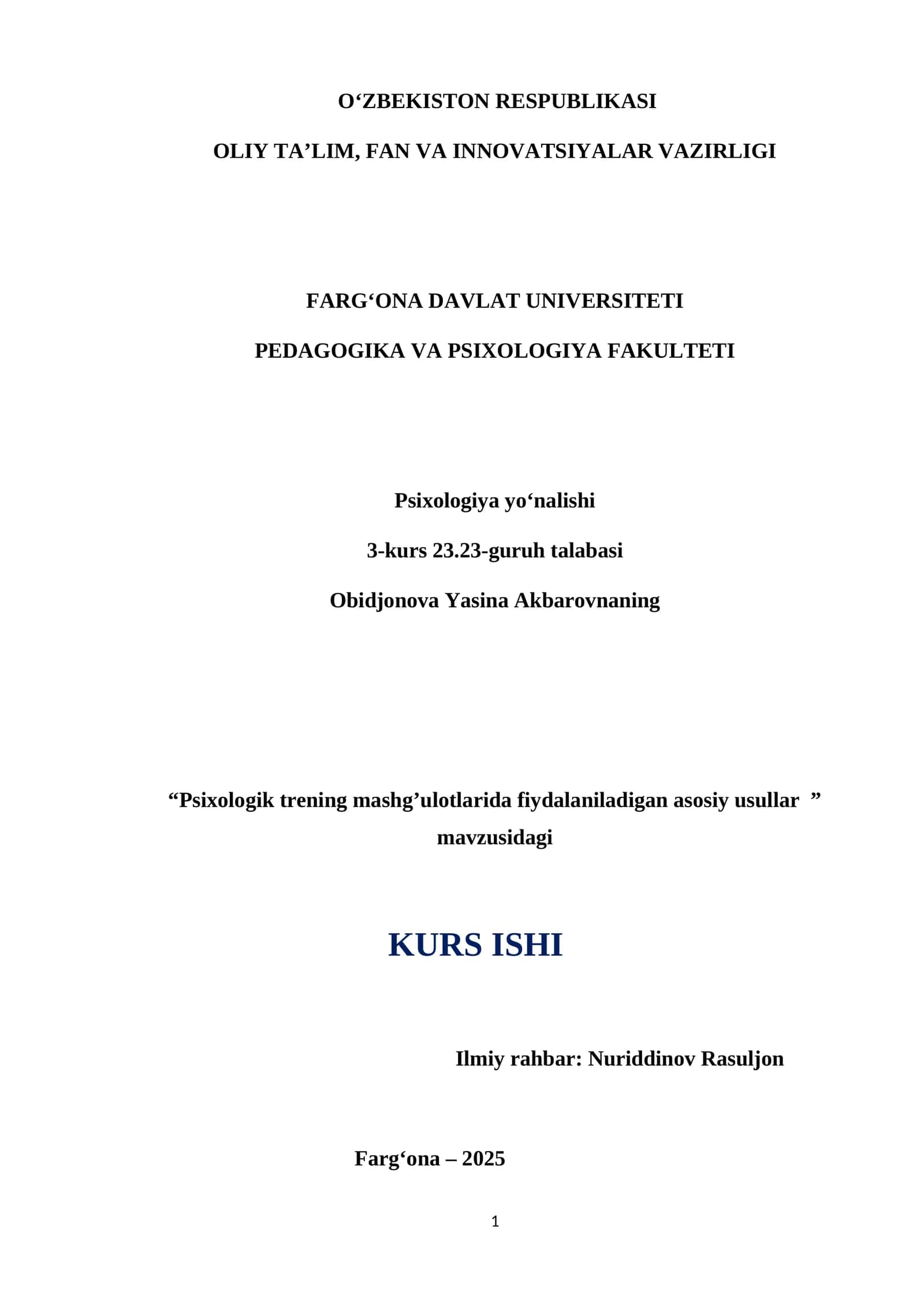 Psixologik trening mashg’ulotlarida fiydalaniladigan asosiy usullar 1