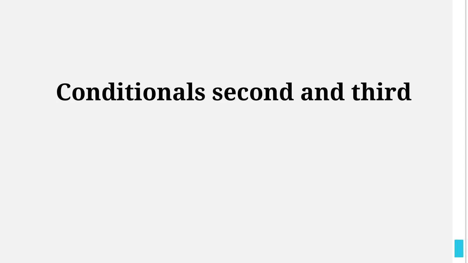 Conditionals second and third 1