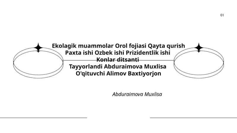 Ekolagik muammolar Orol fojiasi 1