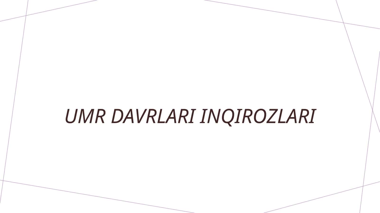 Umr davrlari inqirozlari 1