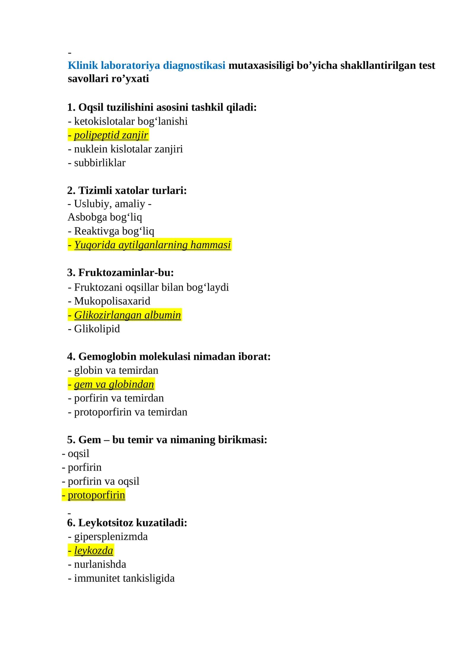 KDL TEST 1