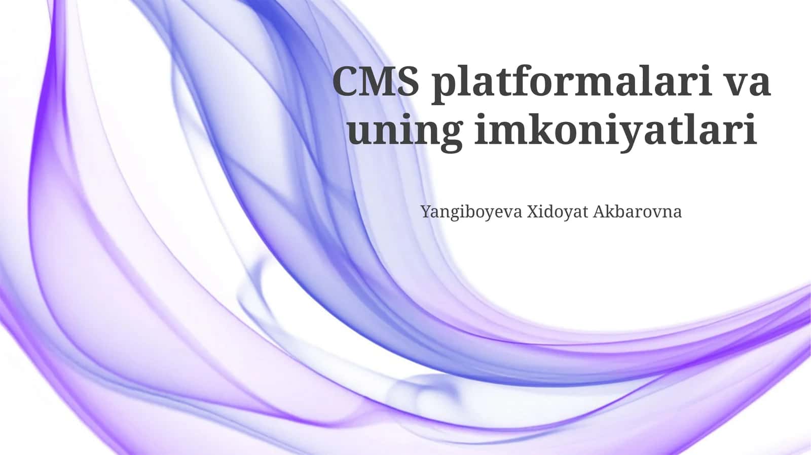 CMS platformalari va uning imkoniyatlari 1