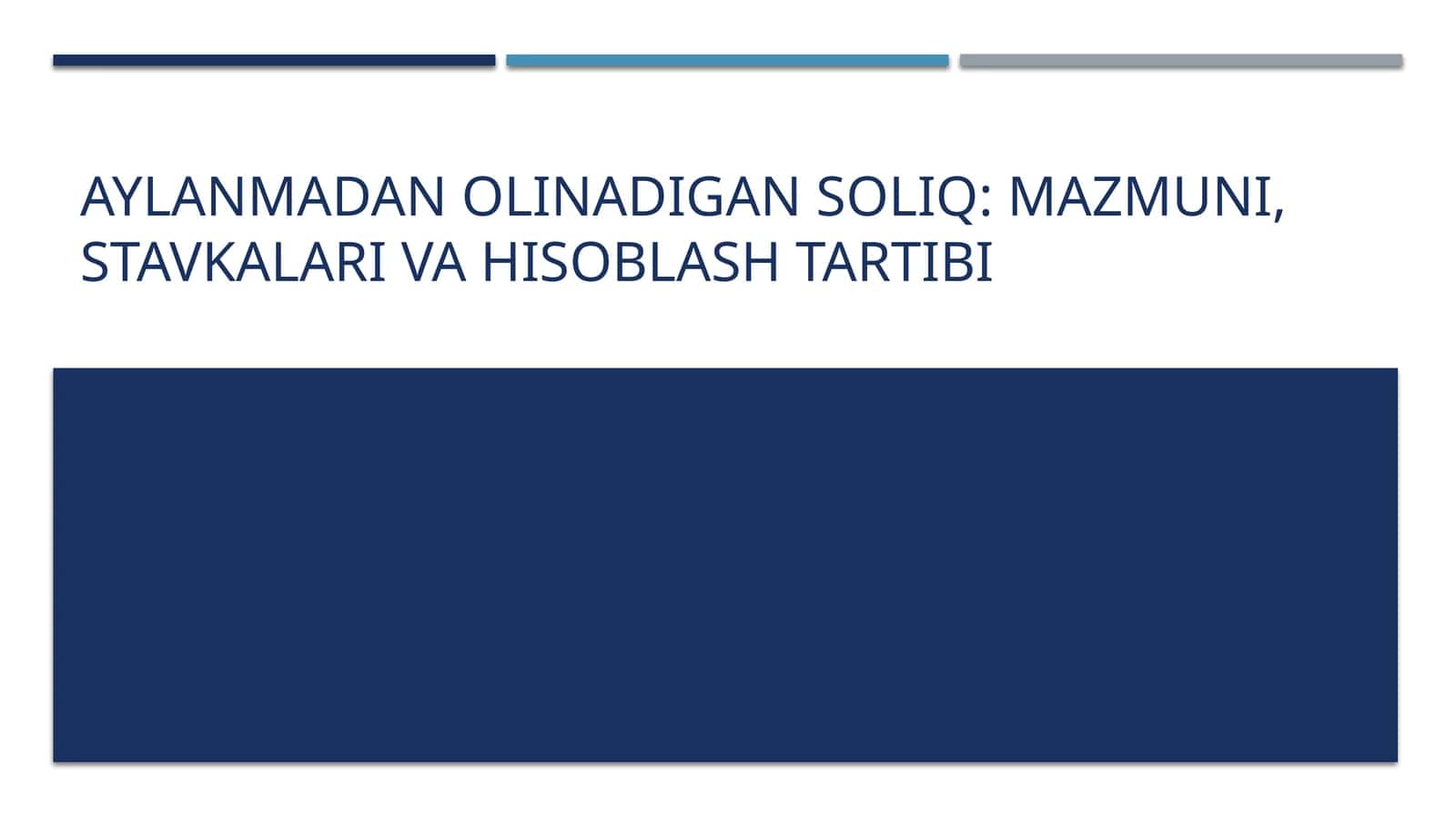 Aylanmadan olinadigan soliq: Mazmuni, stavkalari va hisoblash tartibi 1