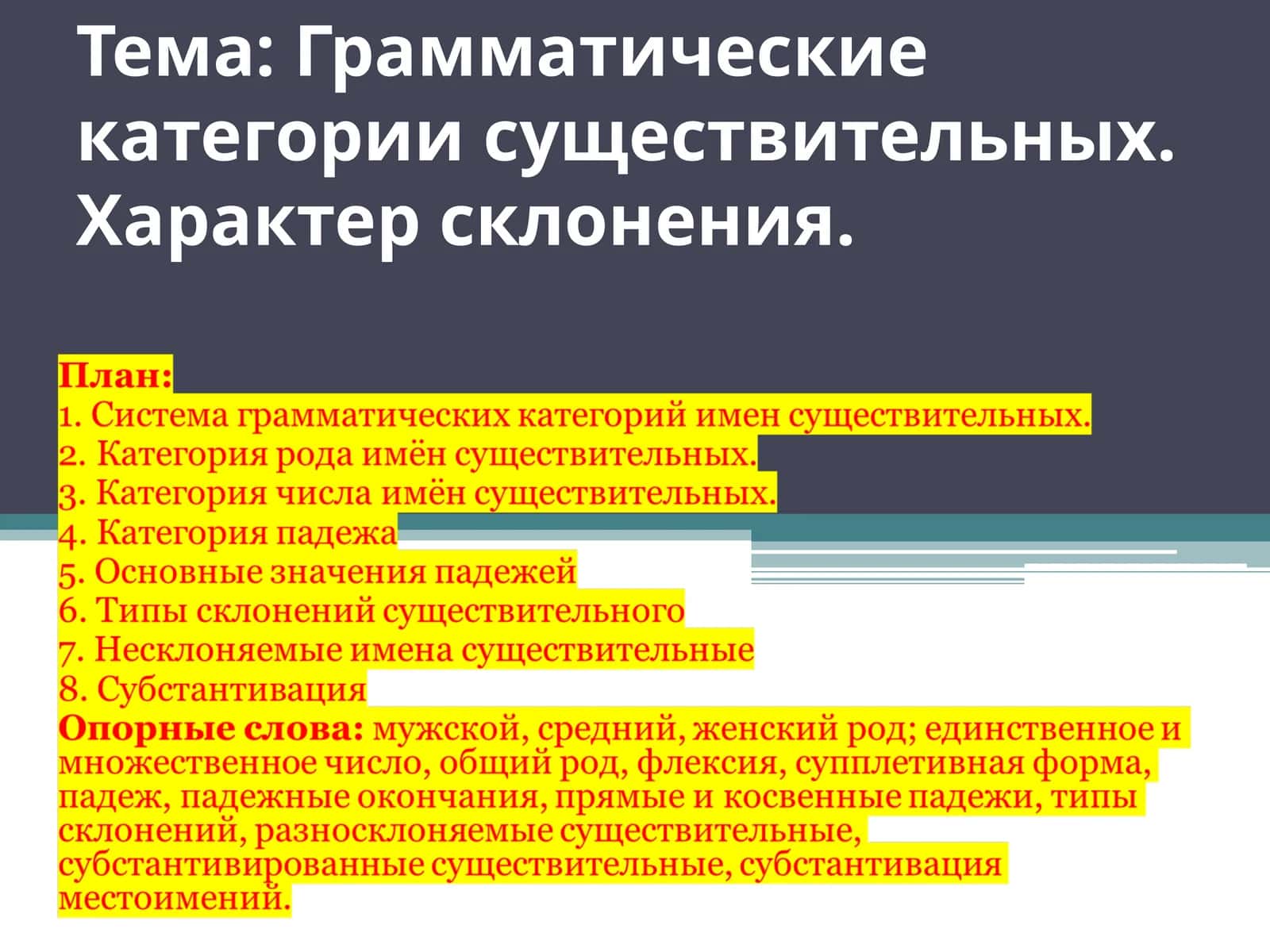 Грамматические категории существительных 1