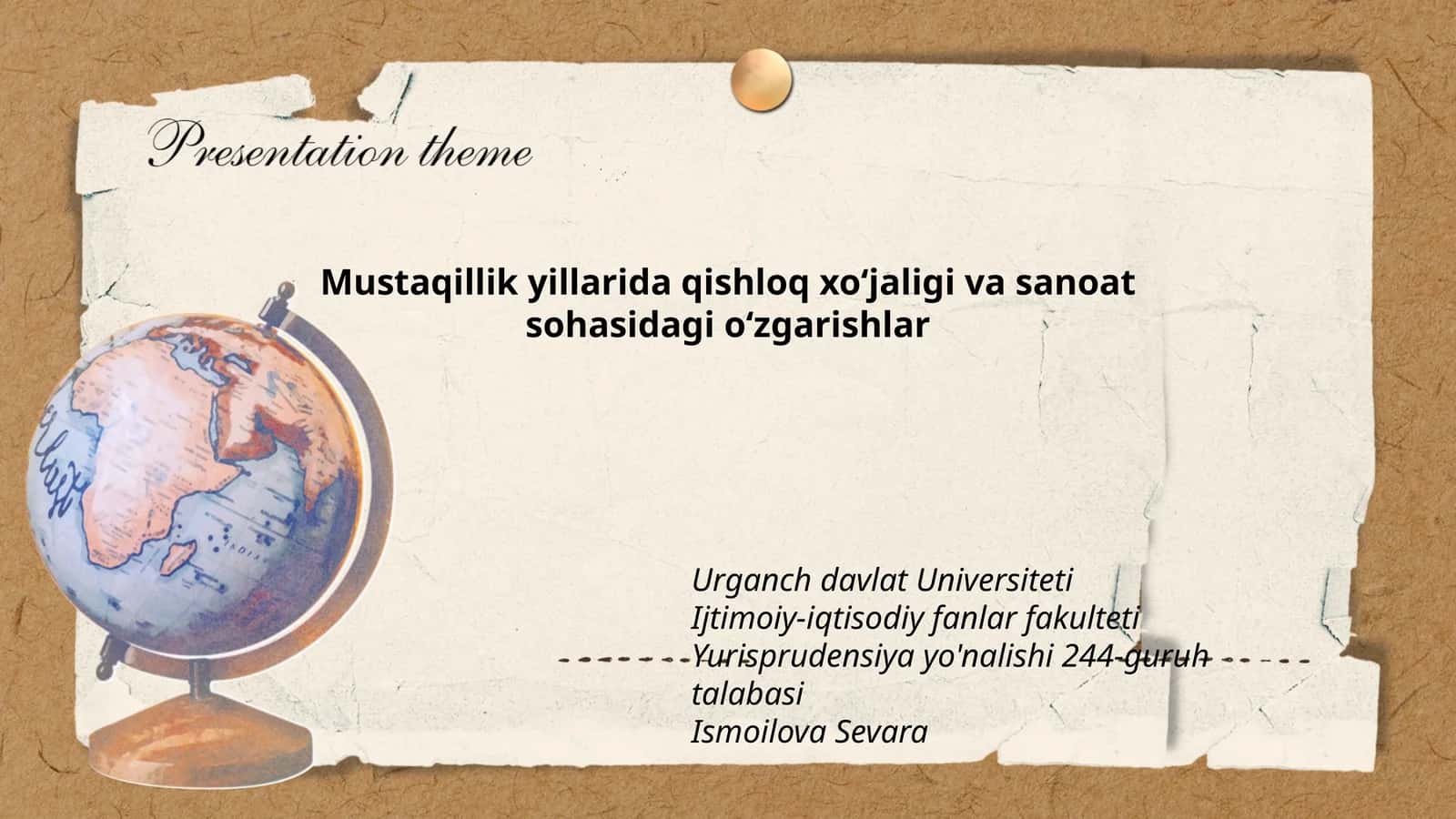 Mustaqillik yillarida qishloq xoʻjaligi va sanoat sohasidagi oʻzgarishlar 1