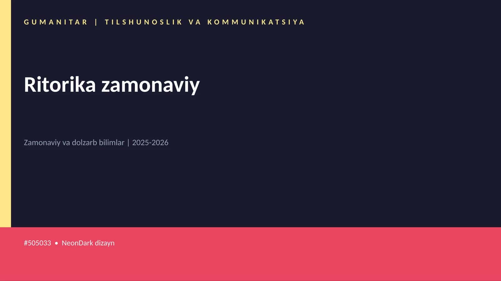 Ritorika zamonaviy 1