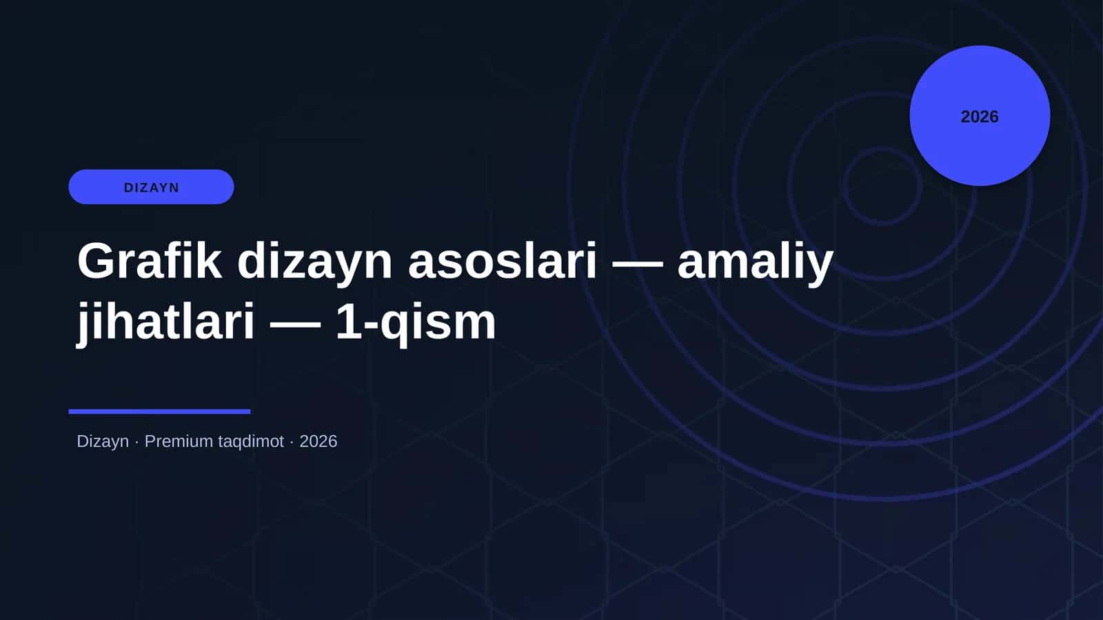 Grafik dizayn asoslari — amaliy jihatlari — 1-qism 1