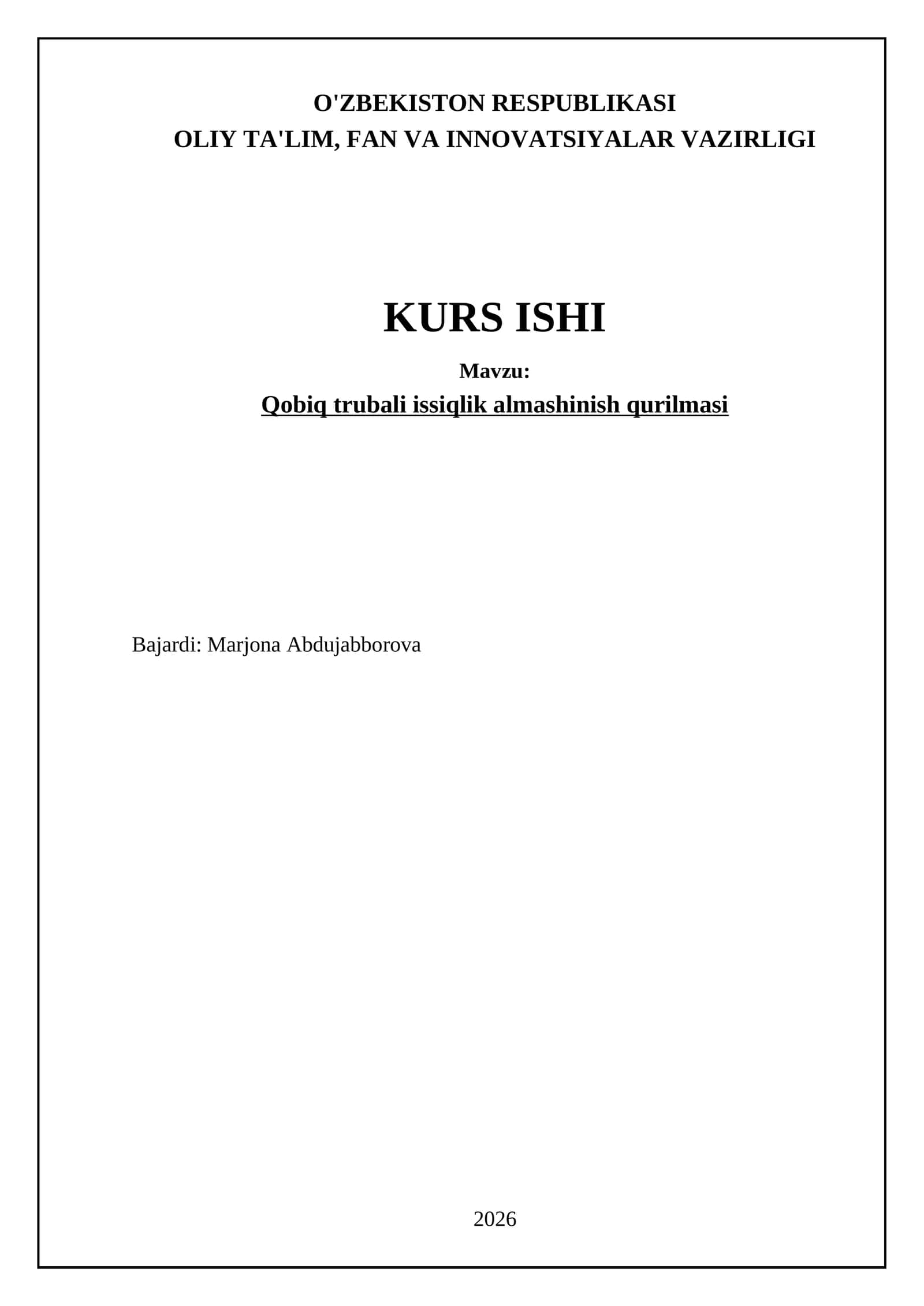 Qobiq trubali issiqlik almashinish qurilmasi 1