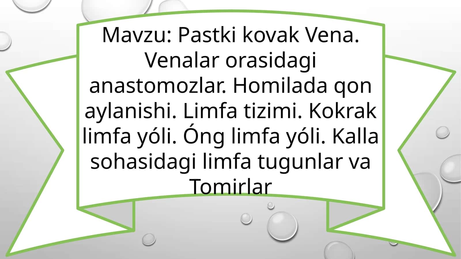 Pastki kovak Vena. Venalar orasidagi anastomozlar 1