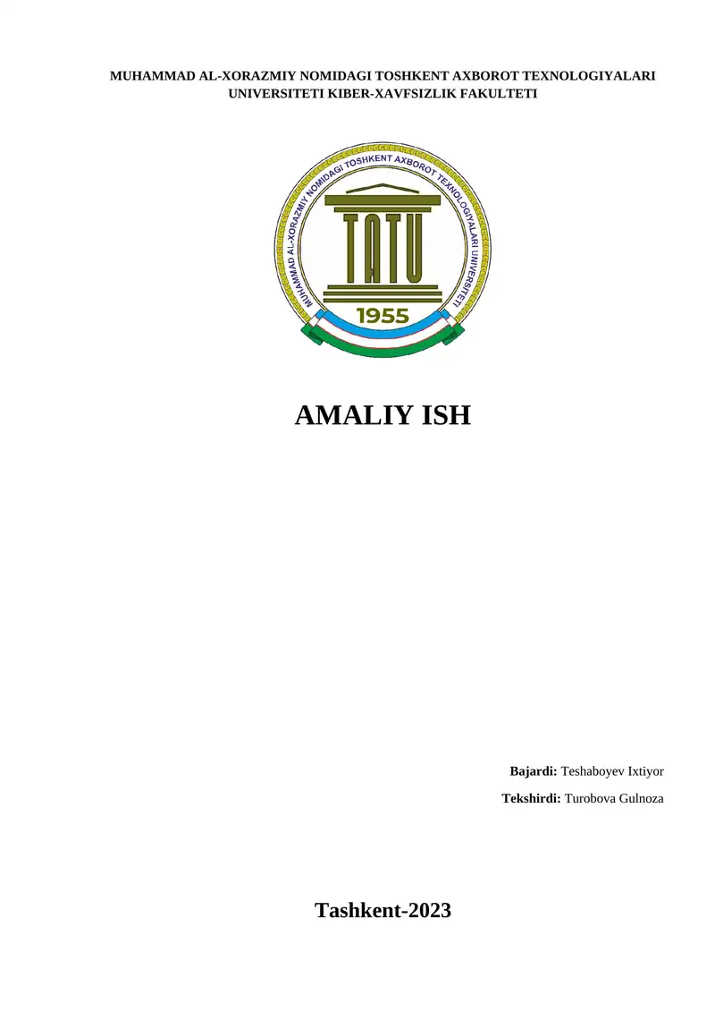 Linux komandalari bilan ishlash 1