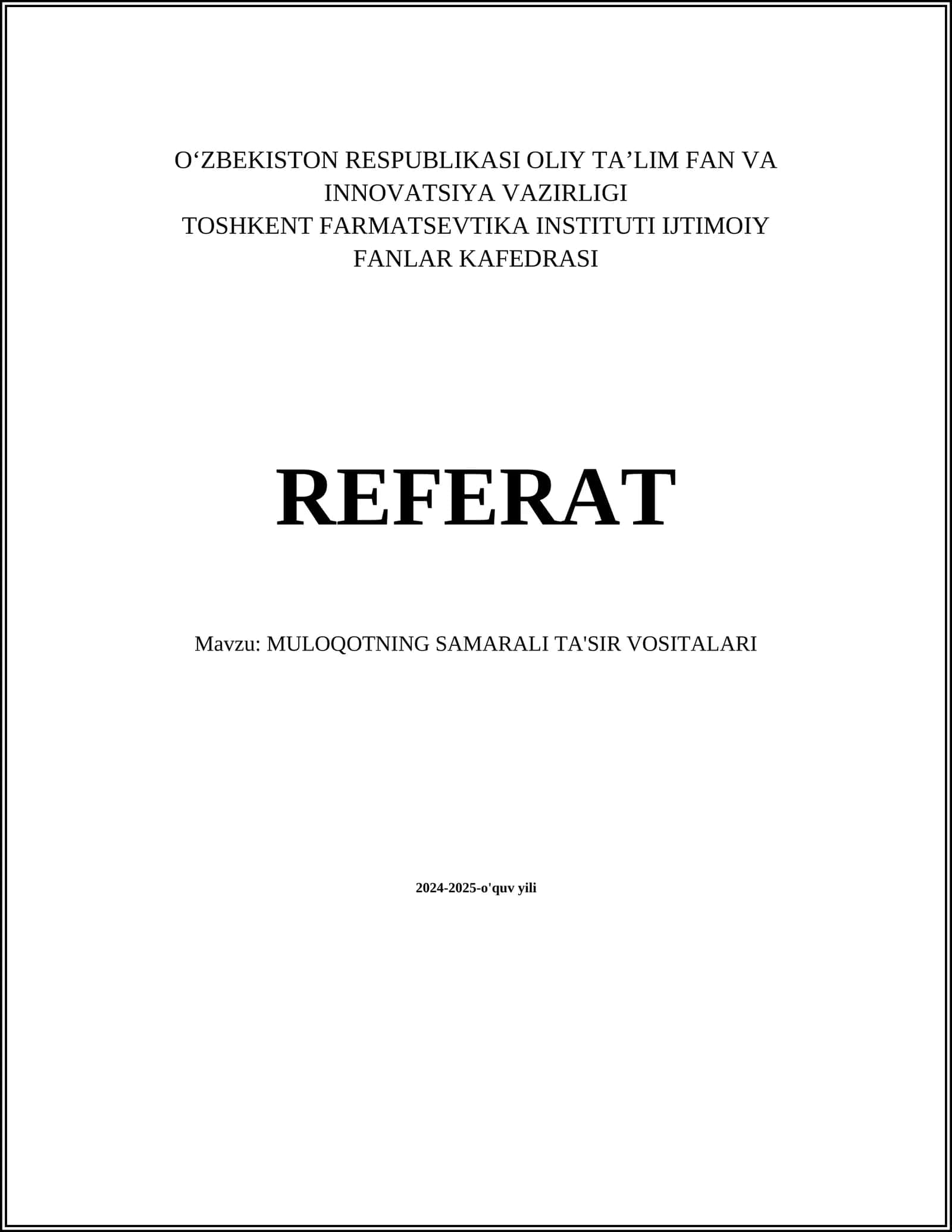 MULOQOTNING SAMARALI TA'SIR VOSITALARI 1