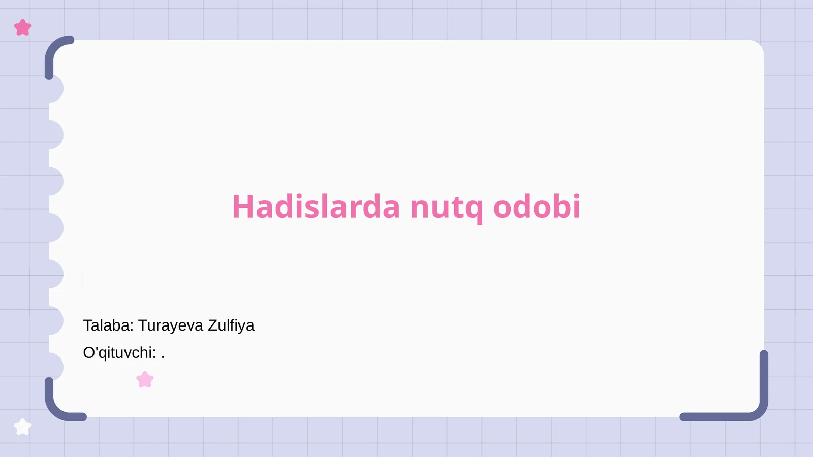 Hadislarda nutq odobi 1