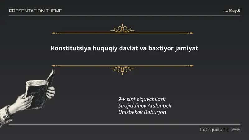 Konstitutsiya huquqiy davlat va baxtiyor jamiyat 1