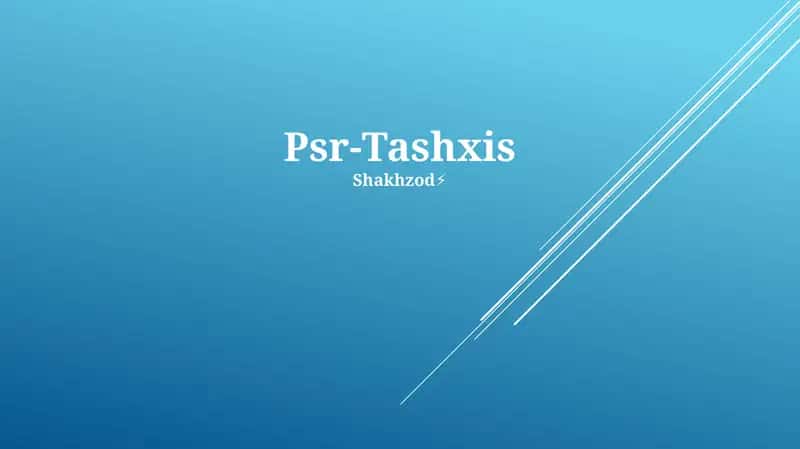 Psr-Tashxis 1