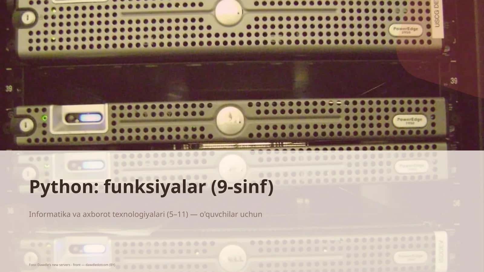 Python: funksiyalar (9-sinf) 4
