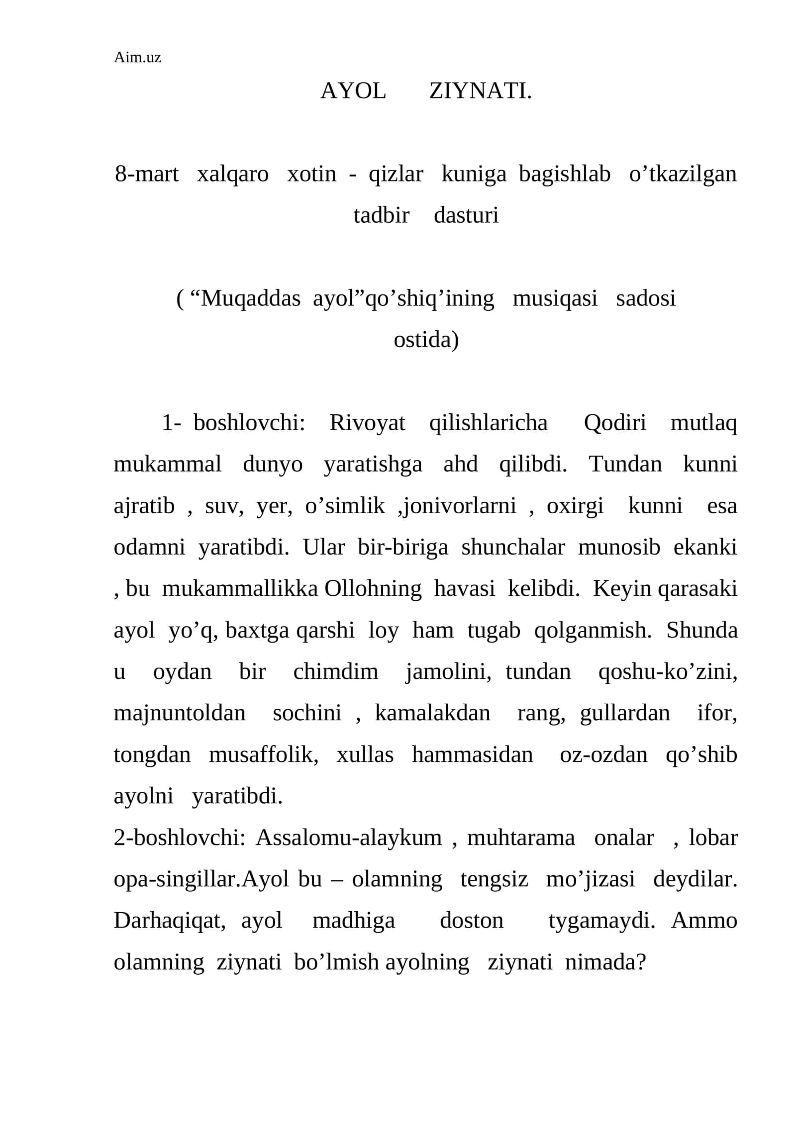 AYOL ZIYNATI 1