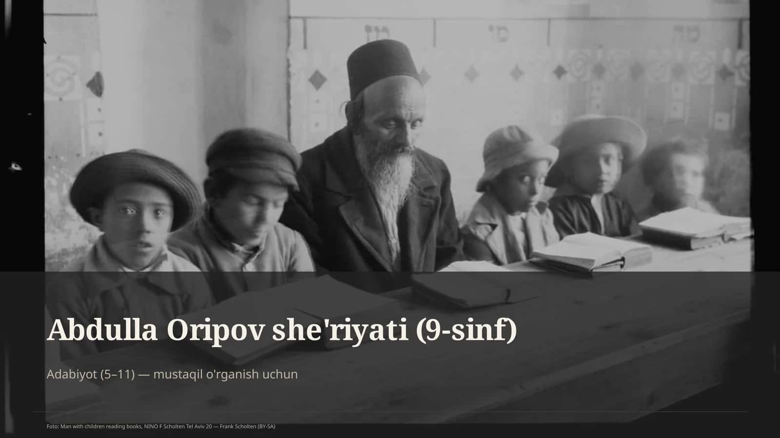 Abdulla Oripov she'riyati (9-sinf) 1