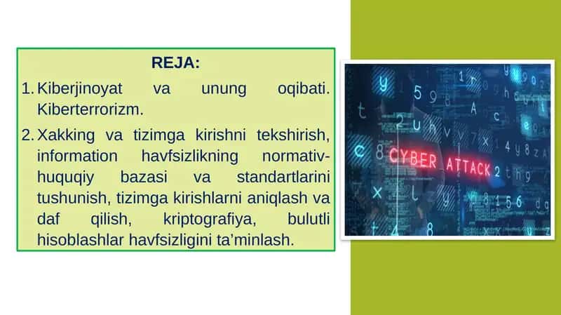 Kiberjinoyat va Kiberterrorizm 1