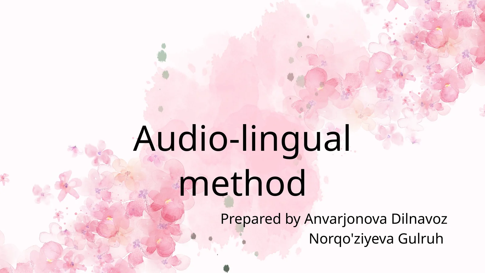 Audio-lingual method 1