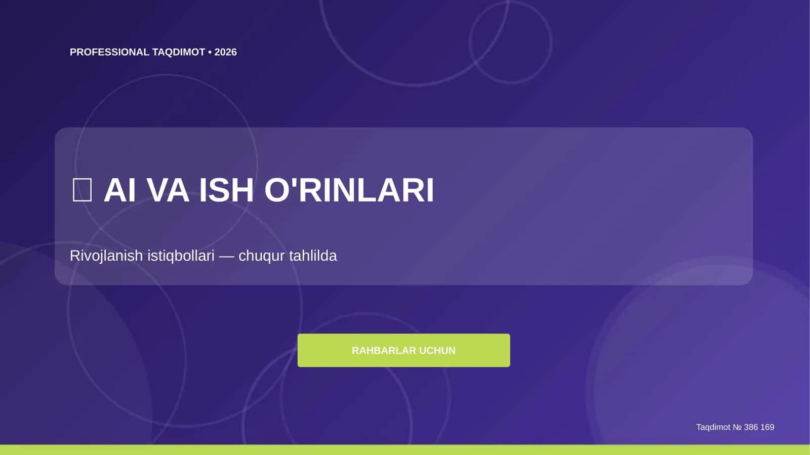 AI va ish o'rinlari: rivojlanish istiqbollari 1