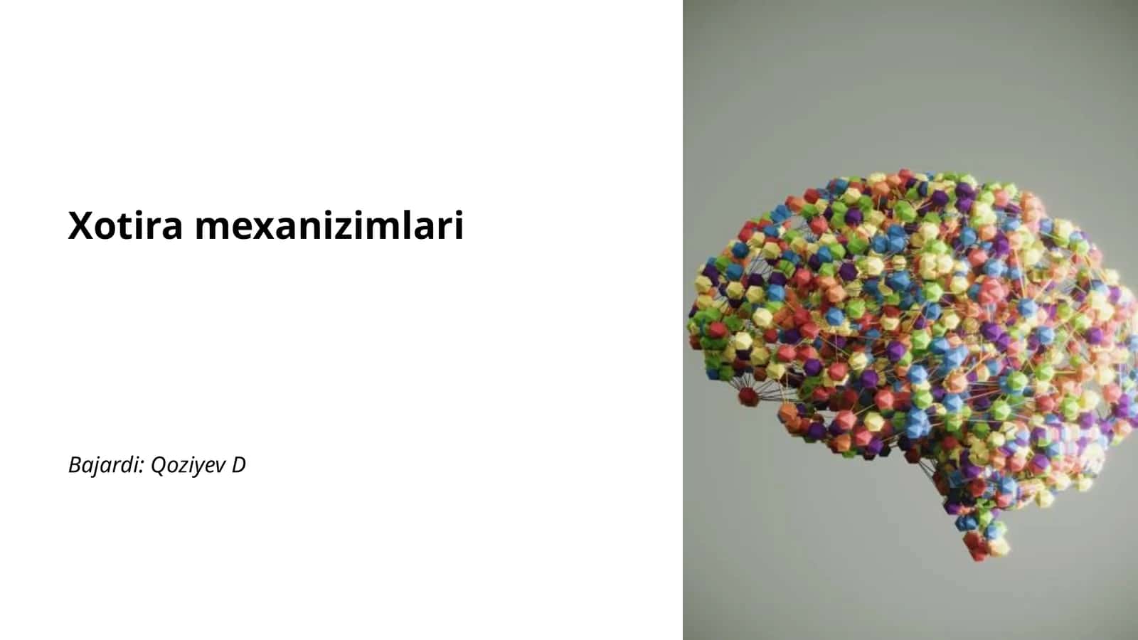 Xotira mexanizimlari 1