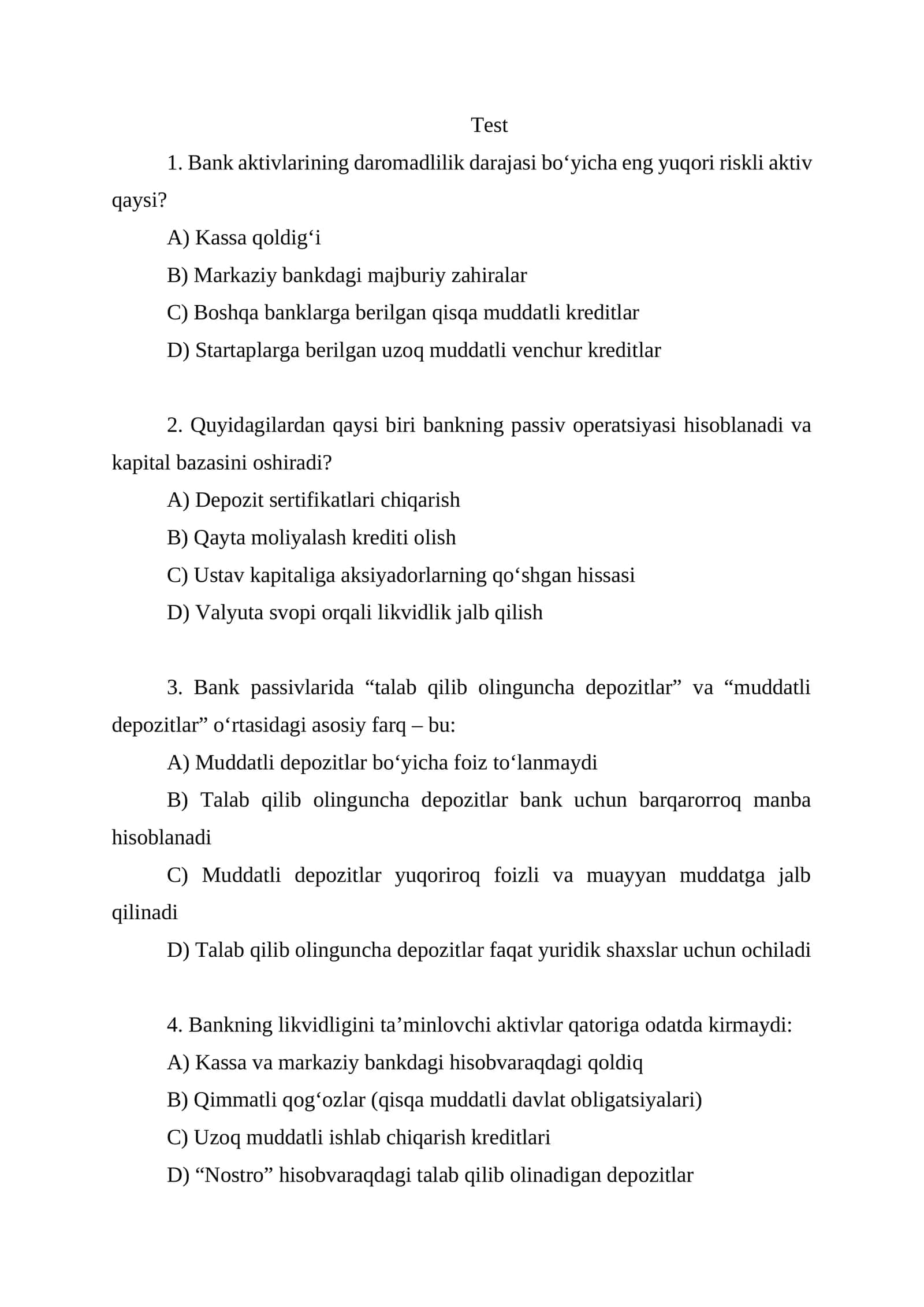 Bank aktivlari 1